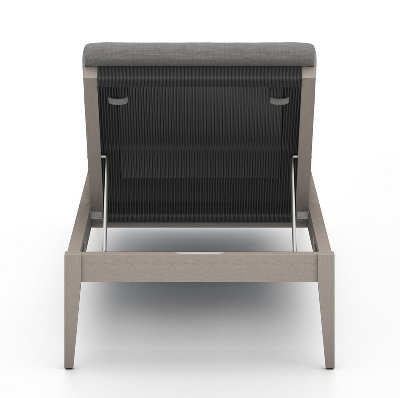 Sherwood Outdoor Chaise in Weathered Grey/Venao Charcoal