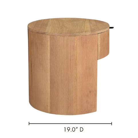 Theo One Drawer Nightstand -Natural