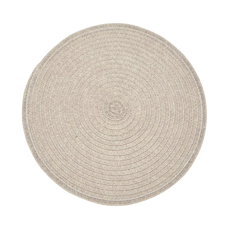 Urban Two Tone Woven Round Vinyl Placemat