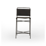 Wharton Counter Stool in Distressed Black