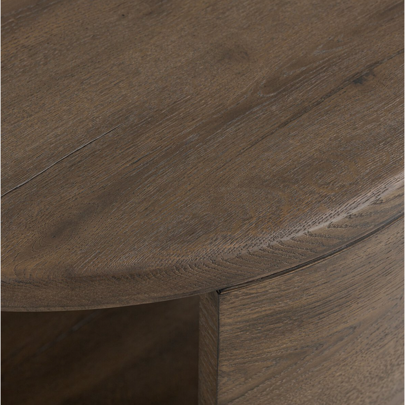 Matheus End Table in Grey French Oak