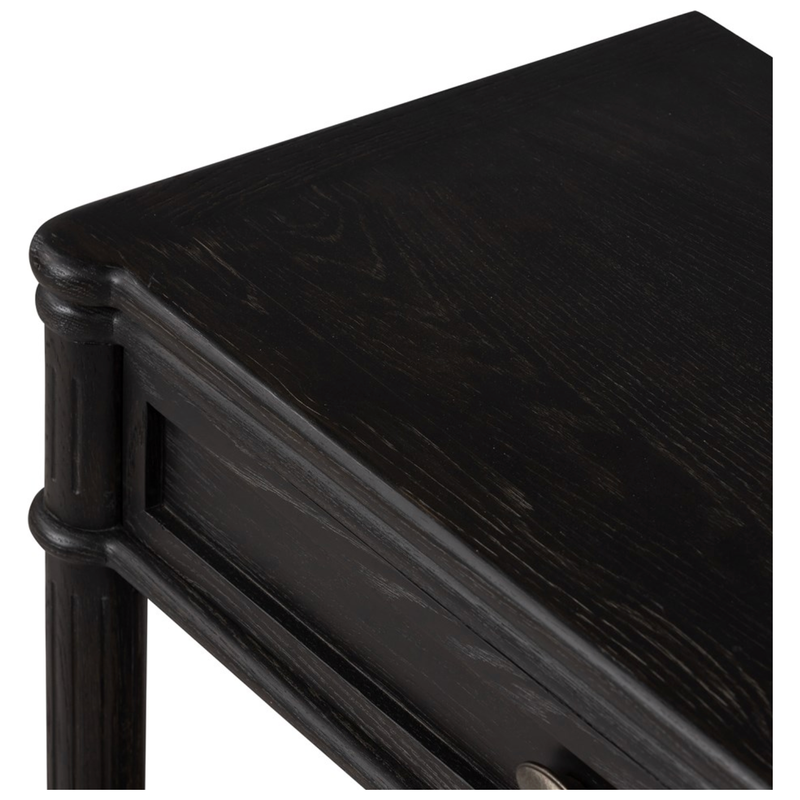 Toulouse Nightstand in Distressed Black