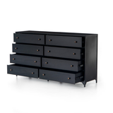 Belmont 8 Drawer Dresser in Black
