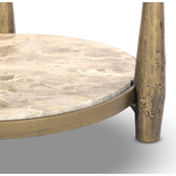 Ruthie End Table - Fossil Marble
