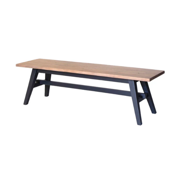 Viva Dining Bench in Sundried Wheat and Matte Black