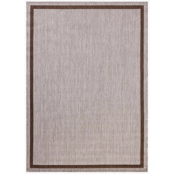 Easton Reversable Outdoor Rug in Dove/Coffee