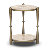 Ruthie End Table - Fossil Marble