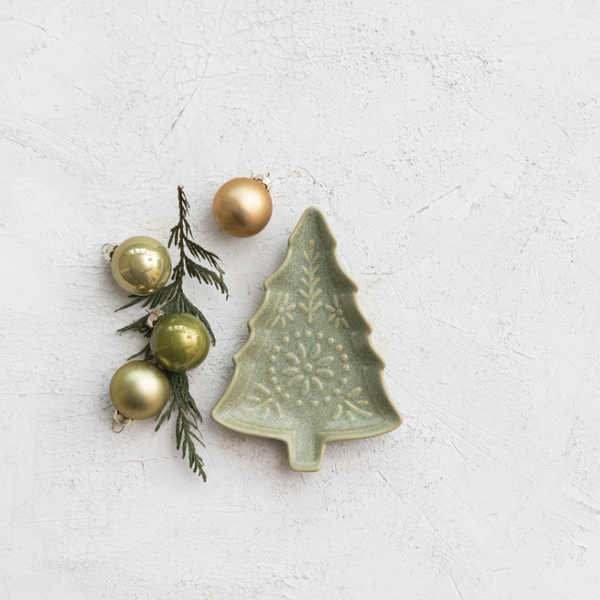 Tree Shaped Plate in Green