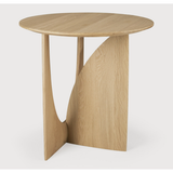 Geometric Side Table in Oak