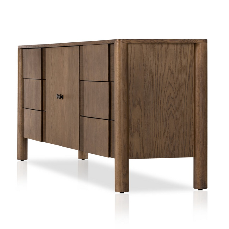 Pollard Media Console in Tan Oak