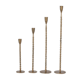 Cast Iron Taper Holders in Brass