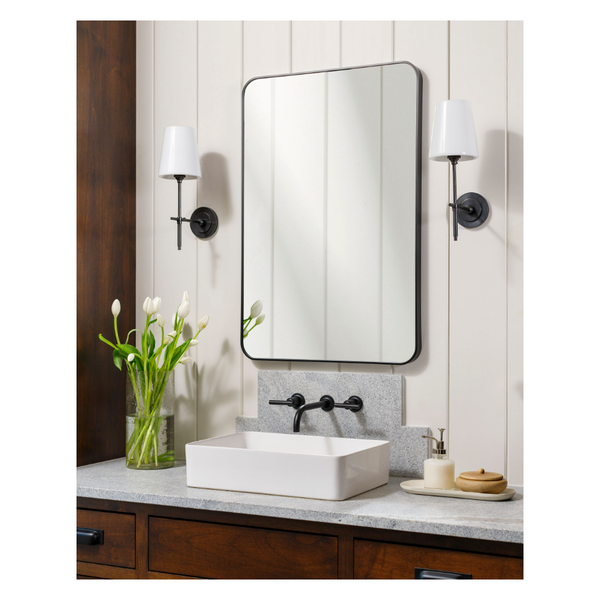 Aranya Accent Mirror with Matte Black Frame