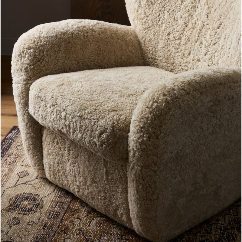 Amelie Chair in Beige Shearling