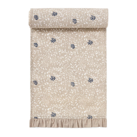 Floral Table Runner with Frills