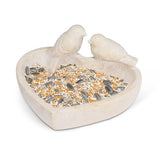 Heart Shaped Bird Feeder with 2 Birds
