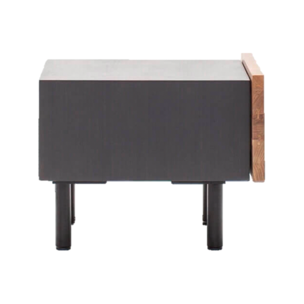 Reclaimed Teak Nightstand - Black