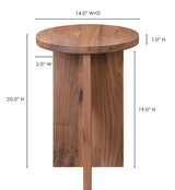 Grace Accent Table in Walnut Brown