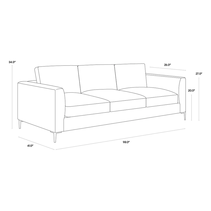 Byward Sofa in Liv Wicker