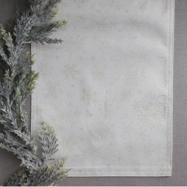 Snowflake Table Runner in Metallic