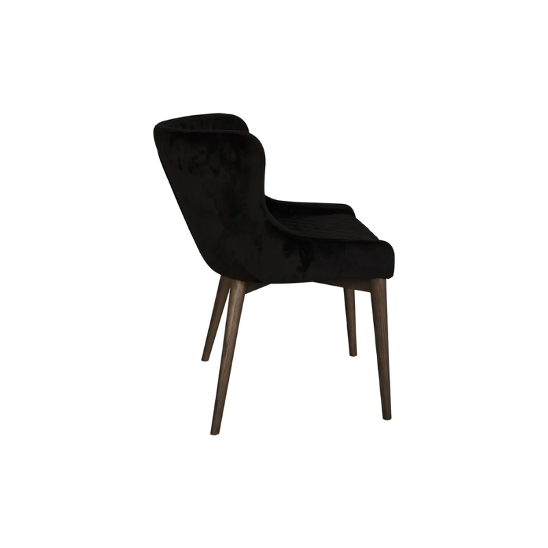 Mila Dining Chair in Black Velvet