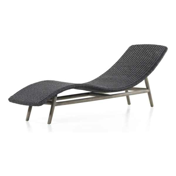 Portia Outdoor Chaise in Vintage Coal