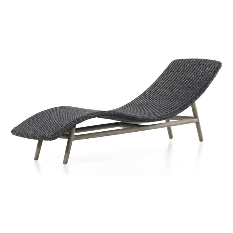 Portia Outdoor Chaise in Vintage Coal