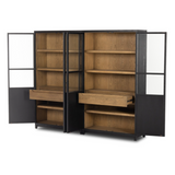 Millie Panel & Glass Double Cabinet