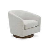 Oscy Swivel Chair in Splashed White