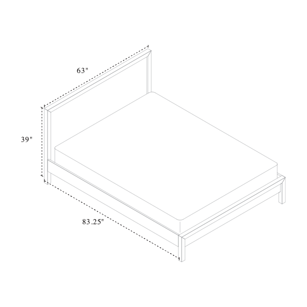 Marcel Bed - Oak with Metal Frame