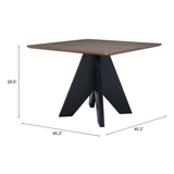 Lisse Square Dining Table Espresso