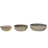 Antique Metal Fluted Bowl