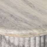 Oranda End Table in White Marble