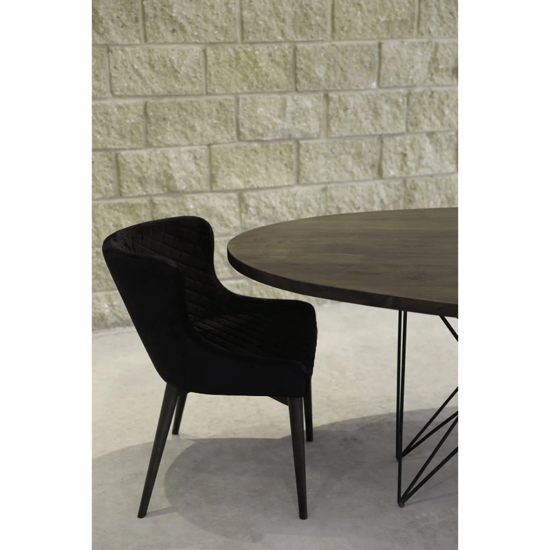 Mila Dining Chair in Black Velvet