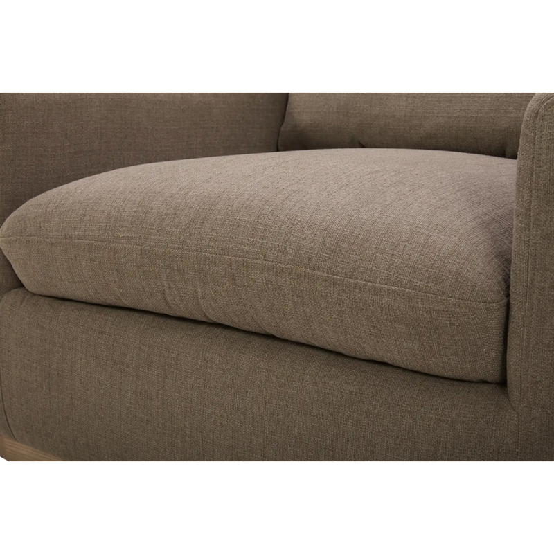Linden Swivel Chair in Soft Taupe