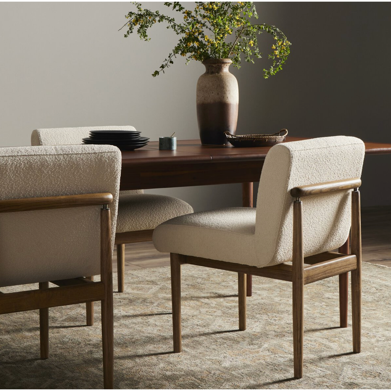 Markia Dining Chair in Boucle Light Taupe