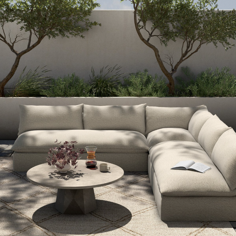 Grant Outdoor 3-Piece Sectional in Faye Sand