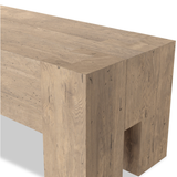 Abaso Accent Bench in Whitewash Rustic | 70"