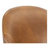Bretta Swivel Dining Chair in Tobacco Tan Faux Leather
