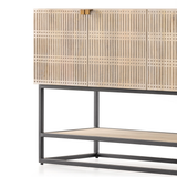 Kelby Small Media Console in Light Wash