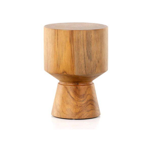 Jovie Outdoor End Table in Natural Teak