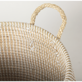 Kairi Seagrass Floor Baskets w/ Lids and Handles