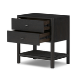 Zuma Nightstand in Smoked Black Ash Veneer