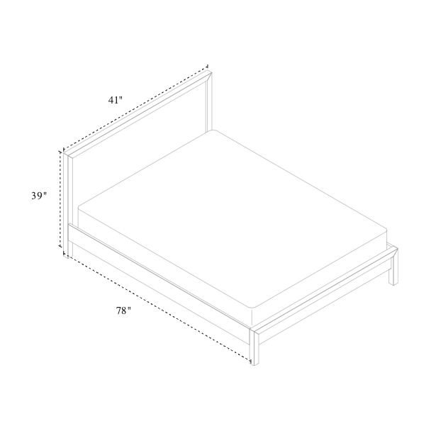 Marcel Bed - Oak with Metal Frame