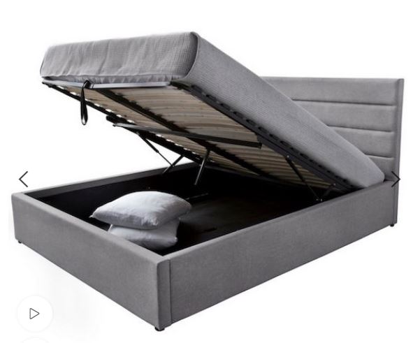 Justin Storage Bed in Greige