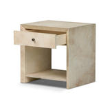 Dolly Nightstand in Natural Taupe Vellum