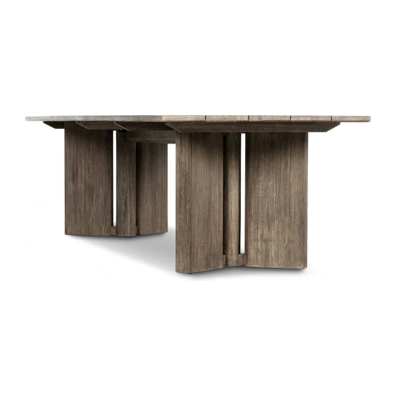 Huxley Outdoor Dining Table in Stained Aged Grey