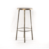 Westwood Stool in Hammered Aged Brass