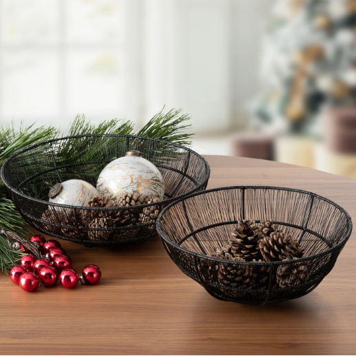 Batu Black Wire Bowl Set