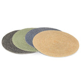 Black Round Woven Placemat