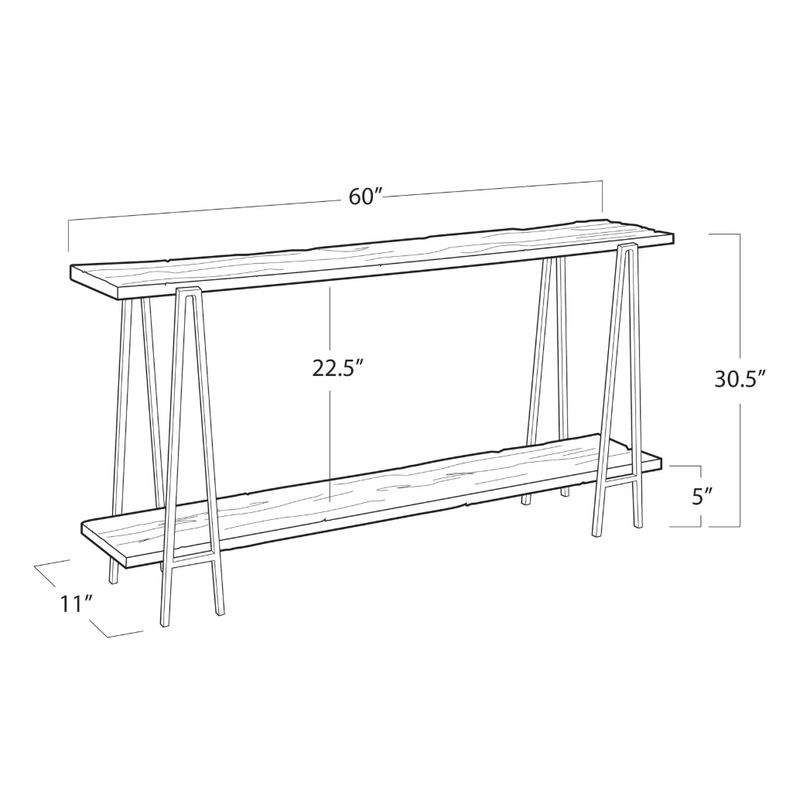 Ash Reclaimed Console Table